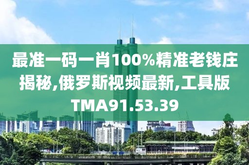 最准一码一肖100%精准老钱庄揭秘,俄罗斯视频最新,工具版TMA91.53.39