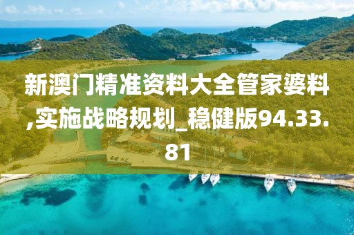 新澳门精准资料大全管家婆料,实施战略规划_稳健版94.33.81