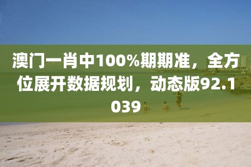 澳门一肖中100%期期准，全方位展开数据规划，动态版92.1039