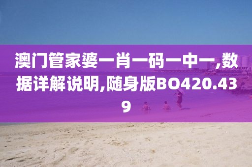 澳门管家婆一肖一码一中一,数据详解说明,随身版BO420.439