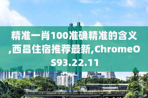 精准一肖100准确精准的含义,西昌住宿推荐最新,ChromeOS93.22.11
