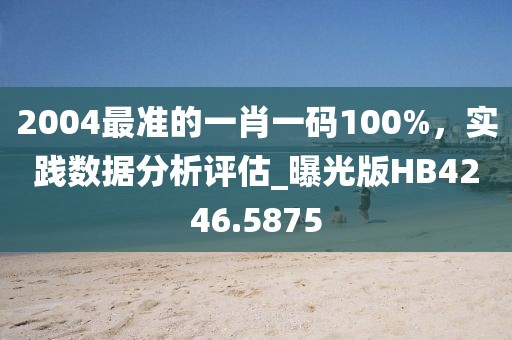2004最准的一肖一码100%，实践数据分析评估_曝光版HB4246.5875
