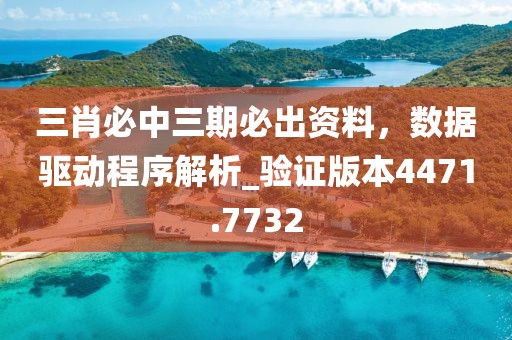 三肖必中三期必出资料，数据驱动程序解析_验证版本4471.7732