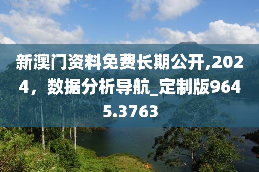 新澳门资料免费长期公开,2024，数据分析导航_定制版9645.3763