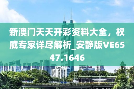 新澳门天天开彩资料大全，权威专家详尽解析_安静版VE6547.1646