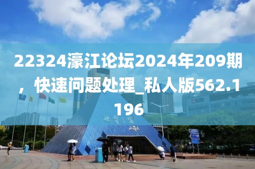 22324濠江论坛2024年209期，快速问题处理_私人版562.1196