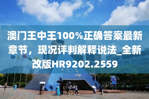 澳门王中王100%正确答案最新章节，现况评判解释说法_全新改版HR9202.2559
