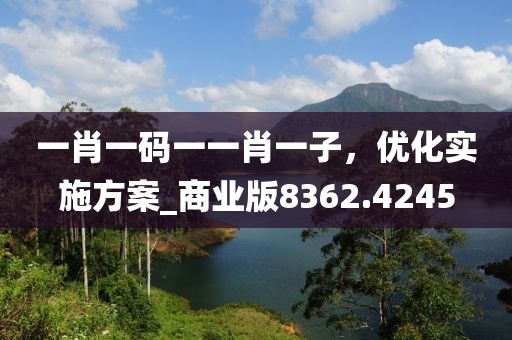 一肖一码一一肖一子，优化实施方案_商业版8362.4245