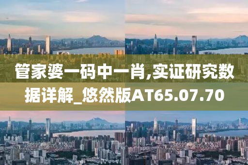 管家婆一码中一肖,实证研究数据详解_悠然版AT65.07.70
