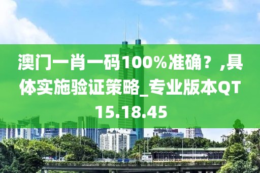澳门一肖一码100%准确？,具体实施验证策略_专业版本QT15.18.45